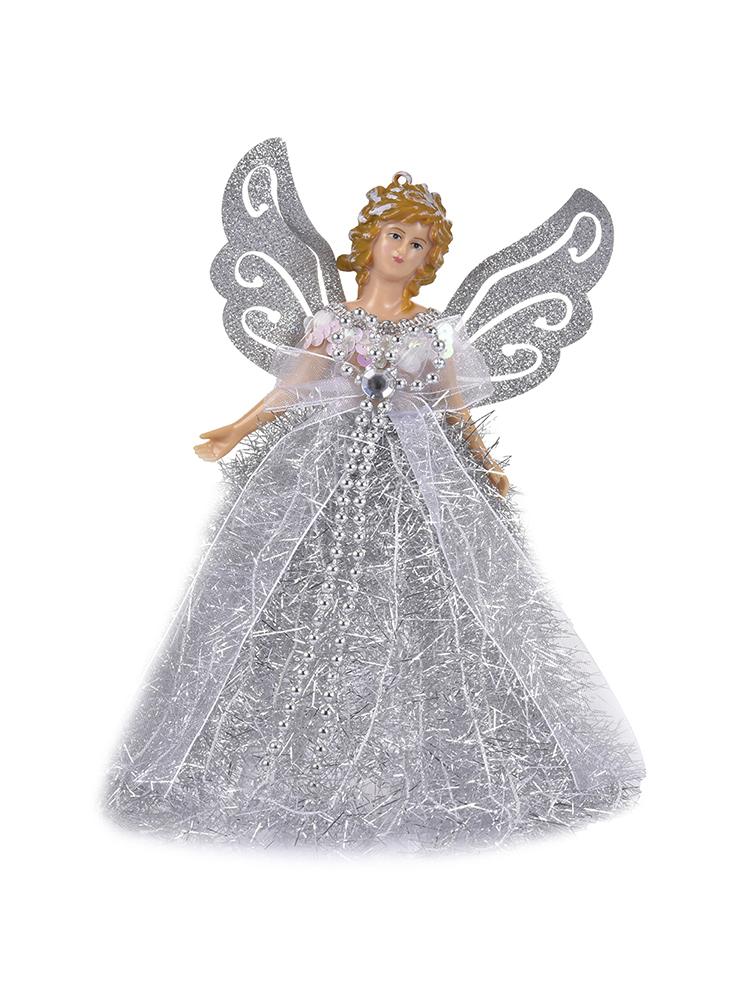 Christmas Angel Tree Topper Pendant Delicate Angel Figurine Ornaments Christmas Tree Decor Festive New Year Party Decoration