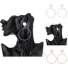 Fashionable Alloy Hoop Earrings For Women Trendy Geometric Statement Jewelry