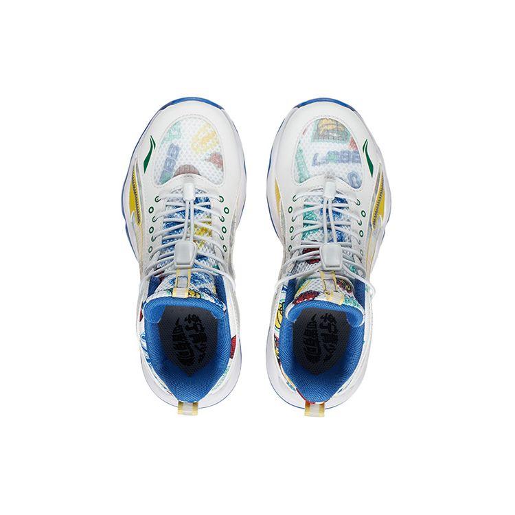 Li-Ning Cloud Anti-Slip Anti-Kick Shock Absorbing Durable Breathable Support Balance Lightweight Rebound Low-Top Kids Basketball Shoes YKBS018-9