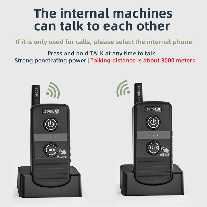 3000M 3 Volume Levels Door Chime Kit Long Range Wireless Doorbell Two-way Communication Home Office Wireless Intercom System