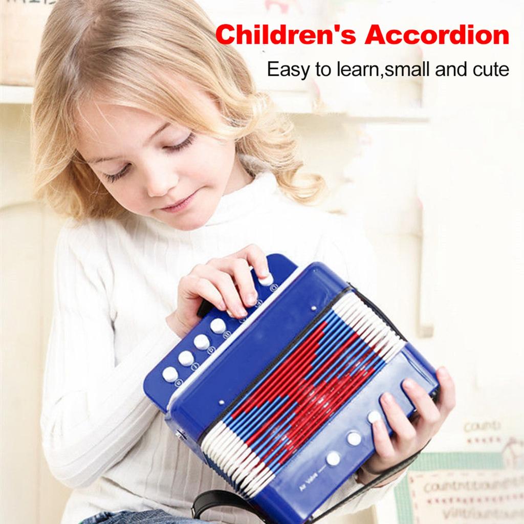 Akkordeon 7 Tasten 2 Bässe Kleines Akkordeon Pädagogisches Musikinstrument Weihnachtsgeschenk Auswahl