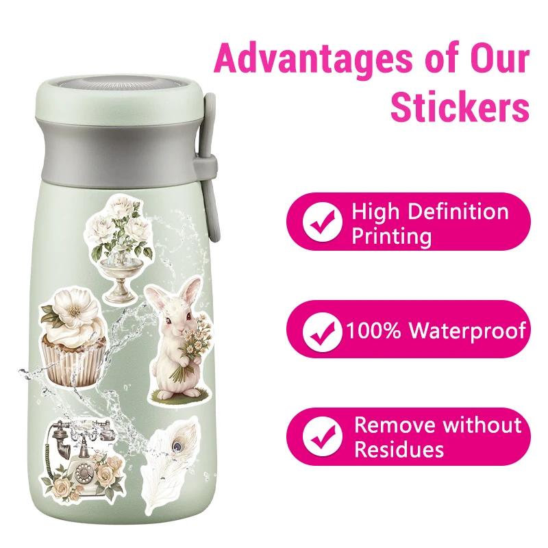 High-Quality 50Pcs High-Quality Cute High-Quality White High-Quality Aesthetic High-Quality Art High-Quality Coquette High-Quality Stickers