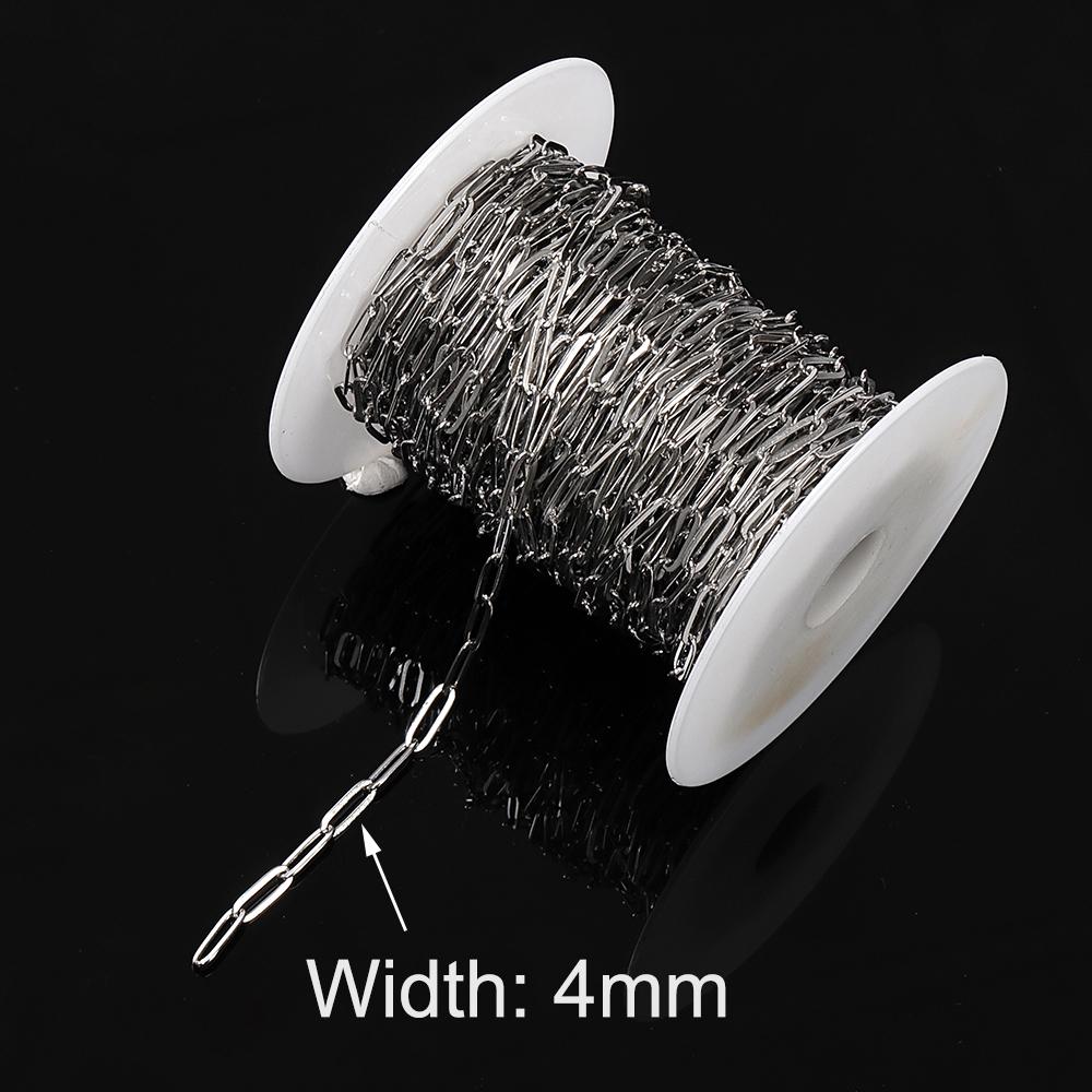 

1meter 7mm 4mm Stainless Steel Chain Gold Neckalce Chain Rolo Cable Chains for Bracelet Jewelry Making Components Wholesale DIY