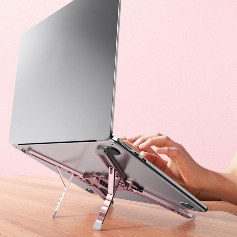 Portable Adjustable Magnetic Tablets Stand Lightweight Aluminum Alloy Laptop Holder 6 Position Tilt For Multiple Devices