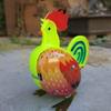 Nostalgic Retro Tin Plate Jumping Rooster Toy - 80s & 90s Style