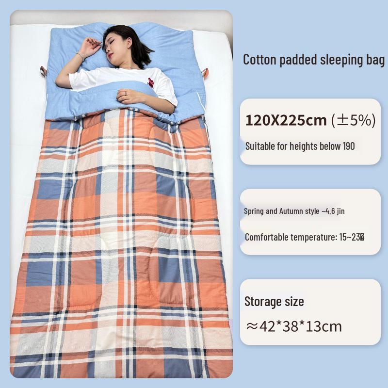 Pure Cotton Sleeping Bag for Adults - Warmth & Stain Protection for Home, Travel, Hotel, Car, and Outdoor Camping.