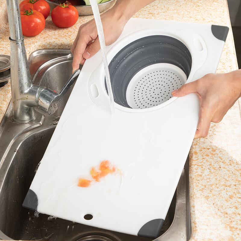 Многофункциональная складная круглая пластиковая разделочная доска