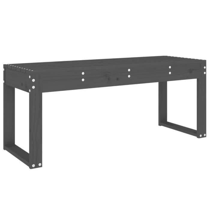 VidaXL Garden Bench Grey 110x38x45 Cm Solid Pine Wood 825095
