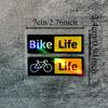2PCS Bike Life Waterproof Vinyl Sticker, Fashion Decal for Car Motorcycle Bicycle Helmet Exterior Styling Decor Accessories