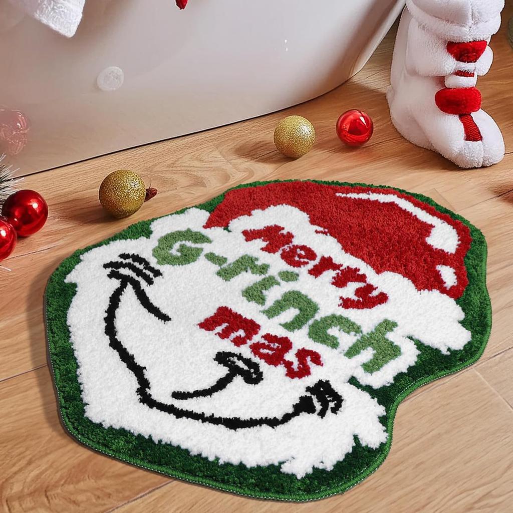 Christmas Imitation Cashmere Carpet Bed Dirty Easy To Take Care of Slip-resistant Mat Home Use Bedroom Living Room Study Mat