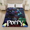 Coperta di Flanella con Stampa Poppy Playtime Morbida Calda Coperta Pluche per Letto Divano Divano Uso Domestico Interno