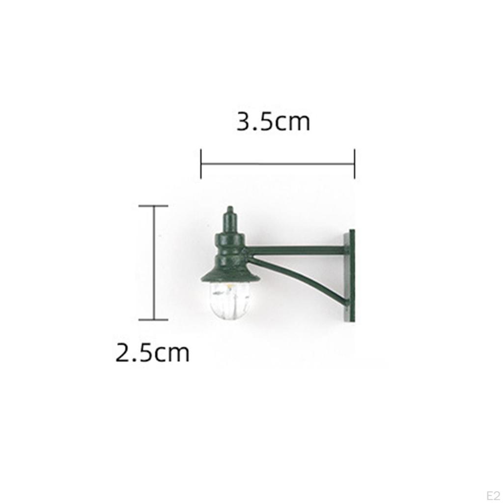 5Pcs 1/87 Scale Street Lights Simulation Decoration Durable Miniature Model Railway Lamps Lamp for