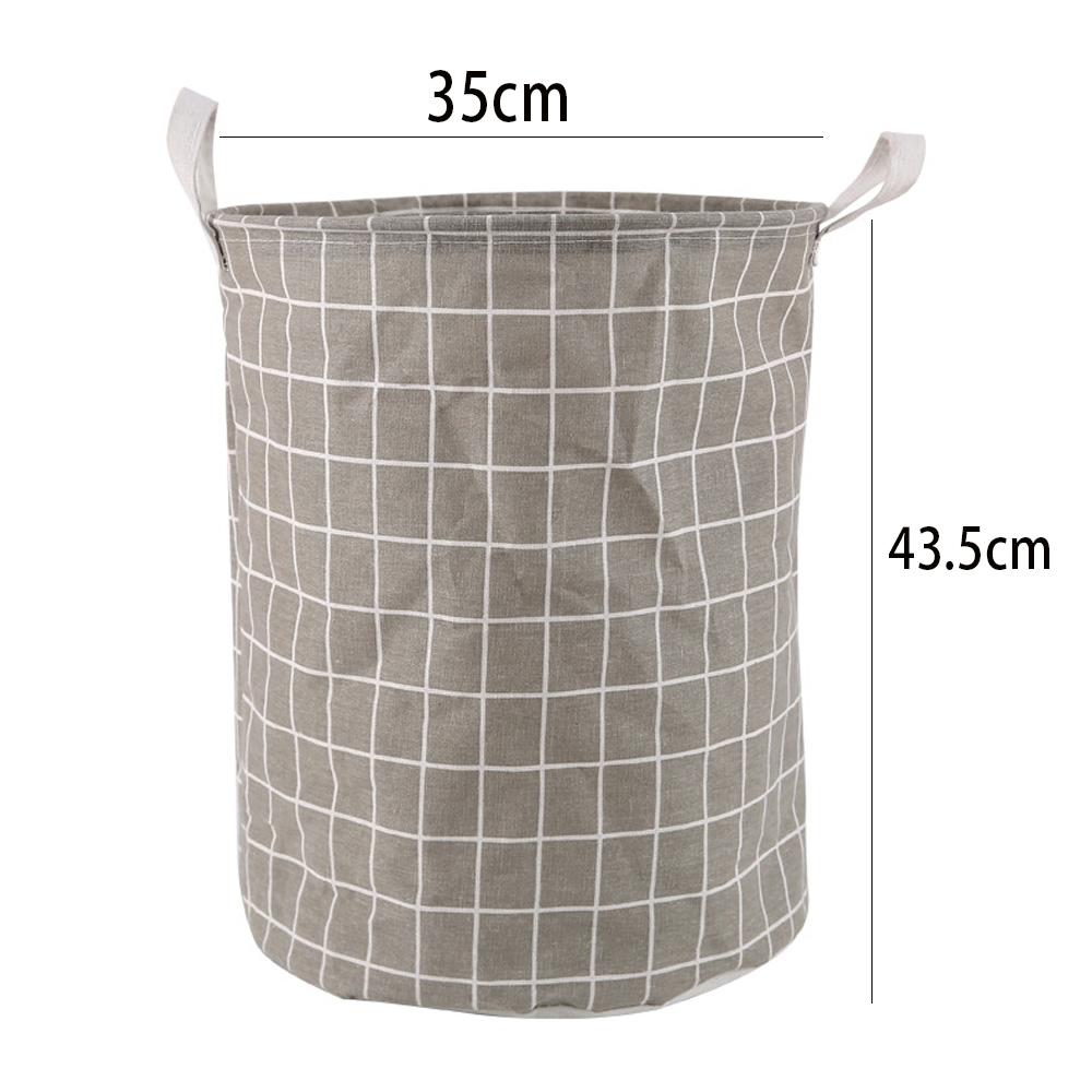 1x Складная корзина для белья ведро для хранения японская хлопковая льняная ткань водонепроницаемая корзина для хранения грязного белья и игрушек грязная одежда Grey 1569₽