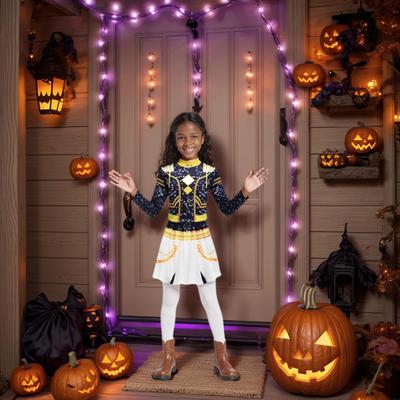 Halloween Kostüme Party Outfit Kleines Mädchen Langarm Oberteil Shorts Set Für Familienfeier Bühnenshow Cosplay Festival