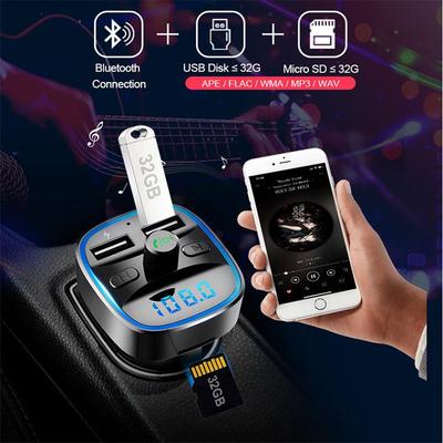 Car Bluetooth MP3 Player & Smart Voice Navigation with Dual USB Charger