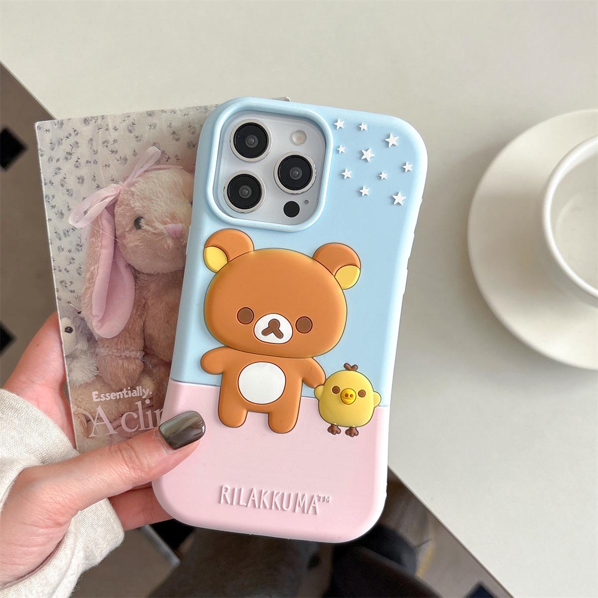 

Rilakkuma Slim Waist Anti-Fall Phone Case for iPhone 14/13/Promax iPhone 16 Pro