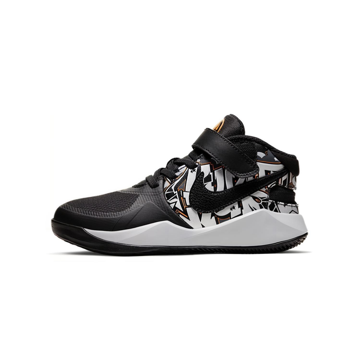 

Nike Подростковые кроссовки для баскетбола Team Hustle D 9 Flyease со средней высотой голенища, черные CQ4868-001 28