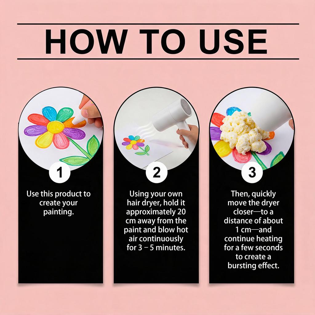 Popcorn Pen Set: Smooth and Easy To Color, Creative DIY Decoration for Notebooks, Greeting Cards, and Doodling Stationery Pen Set