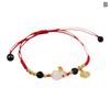 Jade Rabbit Bracelet Women Handmade Red Black Rope Charm New Year Lovers Bracelets Jewelry Frie R9D0