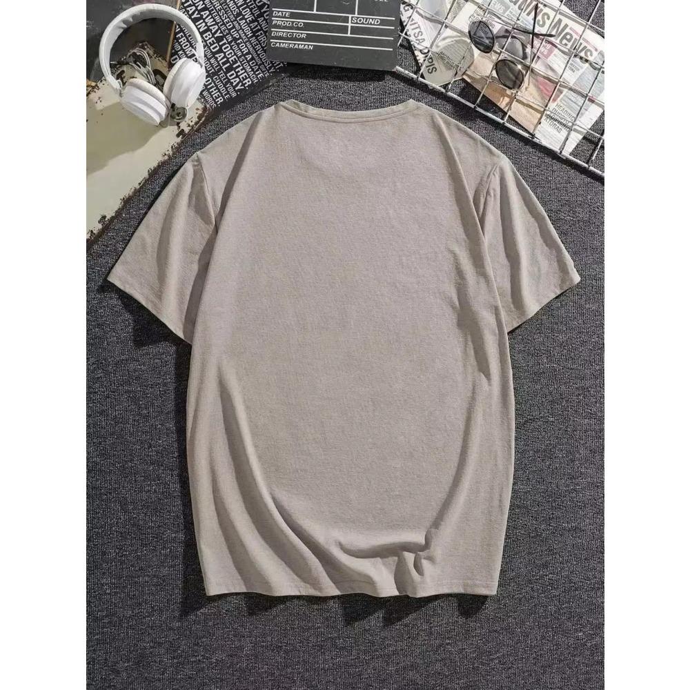 Oversized Loose Fit Tees, Men's "White Straight Republican & Male" Graphic Print T-shirt For Summer