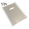 Metal Dough Cutter for Pastry Stainless Steel Cake Scraper with Multi-faceted Sawtooth, Rectangle/Pentagon/Triangle/Semi-circle Shape Cream Food Grade