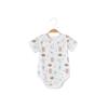 Dinosaur Moon Rabbit Flower Bear Print Baby Summer Cotton Short Sleeve Romper With Breathable Mesh For Toddler Boys Girls