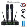 Dual Metal True Diversity Infrared Frequency Wireless Microphone for Meetings and Family KTV