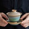 130ml Chinese High-end Ceramic Tea Tureen Master Teacup Handmade Gaiwan Travel Portable Tea Bowl Household Teaware Accessories