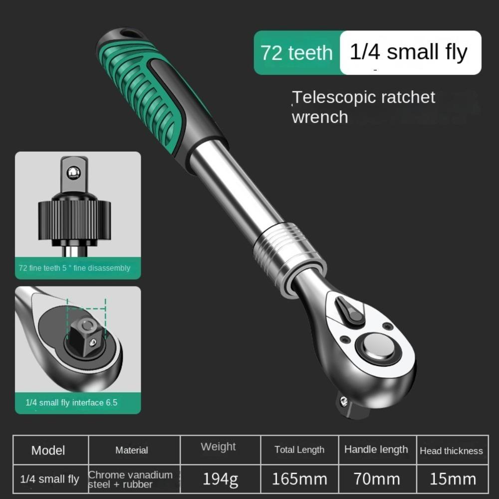 Chrome Vanadium Steel Ratchet Wrench 72 Teeth Socket Spanner New Right Angle Wrench Home
