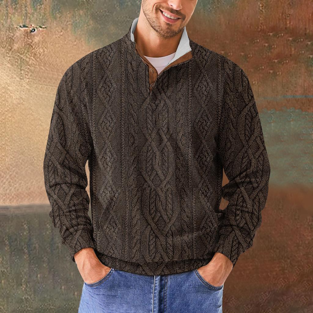 Męska bluza retro casual z nadrukiem gradientowym