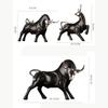 Nordic Red Black and Gold Cow Sculpture Resin Crafts Simulate Animal Statues Living Room Bookcase Office Accessories Home Decor