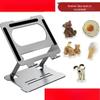 Foldable Alloy Laptop & Tablet Stand with Heat Dissipation - Silver, No Installation Needed