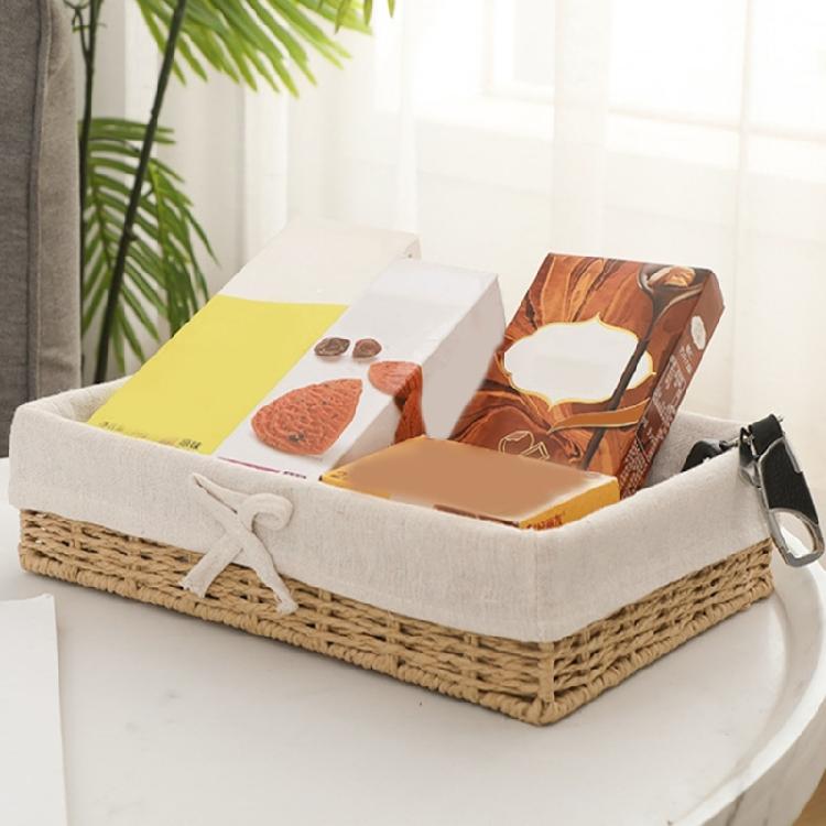 Geflochtener Aufbewahrungskorb Schreibtisch-Organizer-Box Geflochtener Korb Mülleimer Für Spielzeug Kosmetik Bücher Bürobedarf Kommode Arbeitsplatte