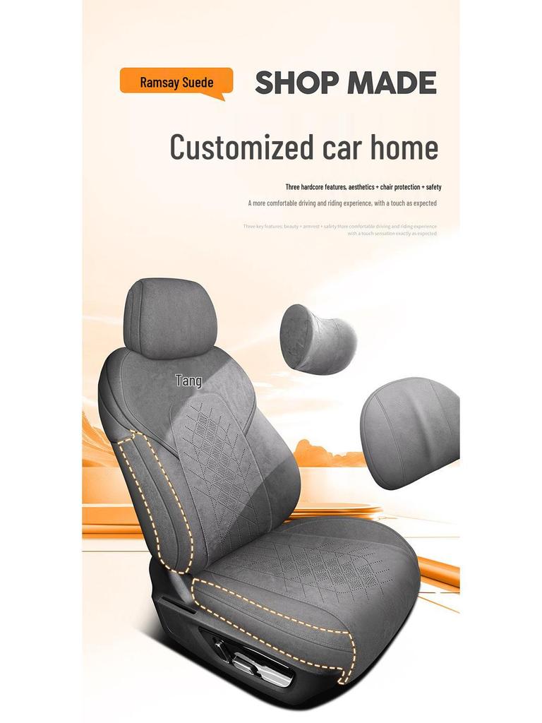 BYD Tang All-Season Suede Seat Covers & Cushions - Breathable & Suitable for DMI and EV Models