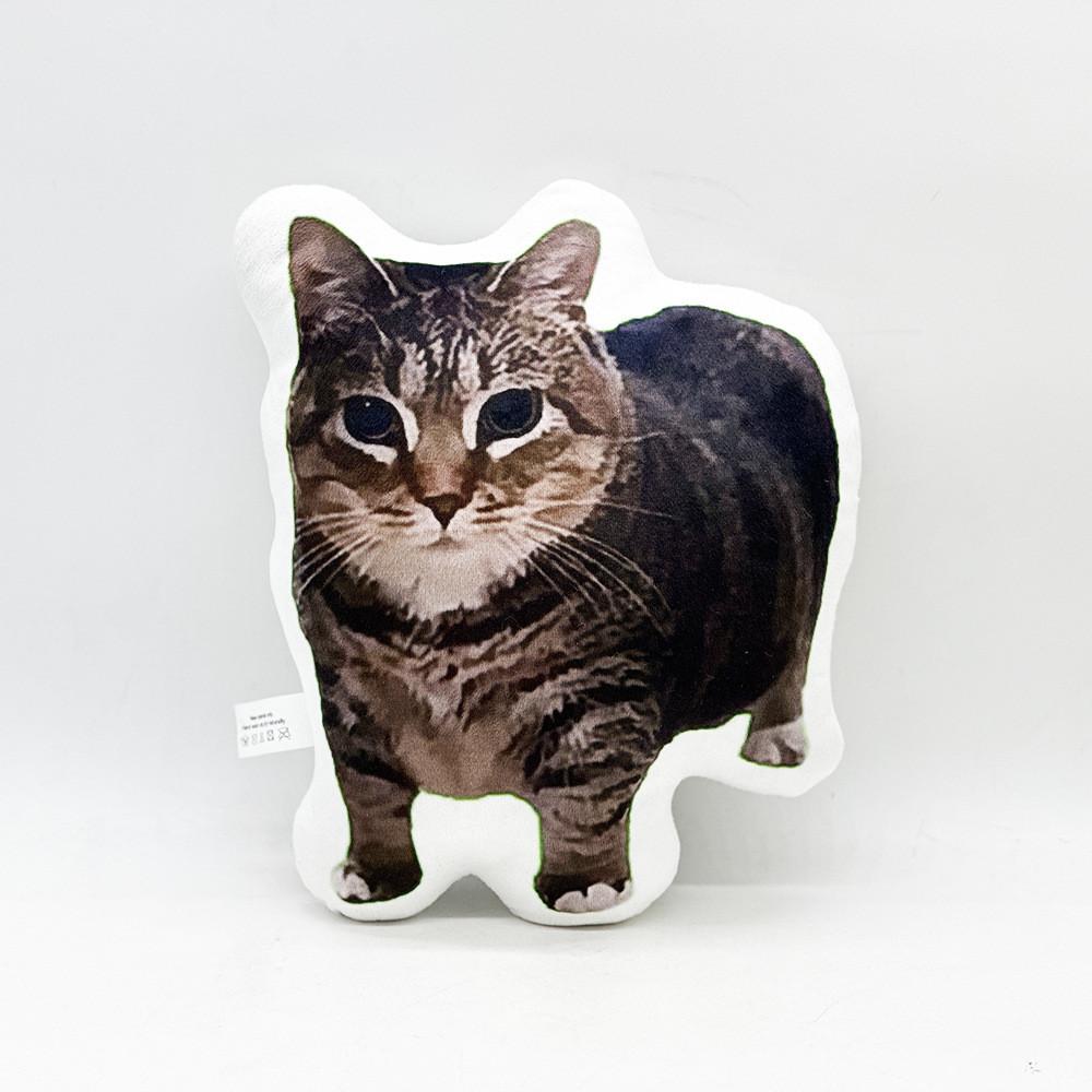 Shaped Cat Fluffy Plush Cushion Long Pile Material For Relaxing Giftgiving And