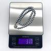High-Luster Akoya Pearl Necklace Natural Jewelry Blue Gray Approx 43cm 7.0mm–7.5mm 31.7g Silver Hardware