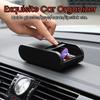 1PCS  Car Dashboard Storage Box - Black Plastic Storage Box with Lid, Multi-compartment Design