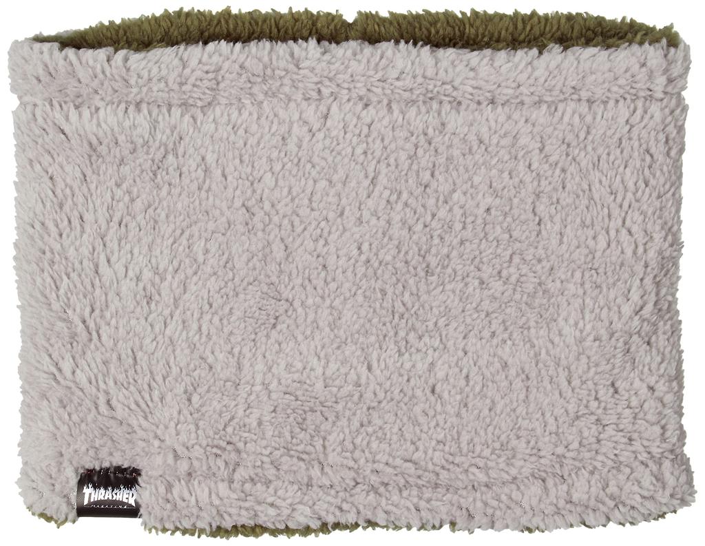 Thrasher Reversible Warm Neck Warmer OUTLINE LOGO Cold Weather FR Kids' (21TH-K80K / NECK) - Item, KHK/GRY