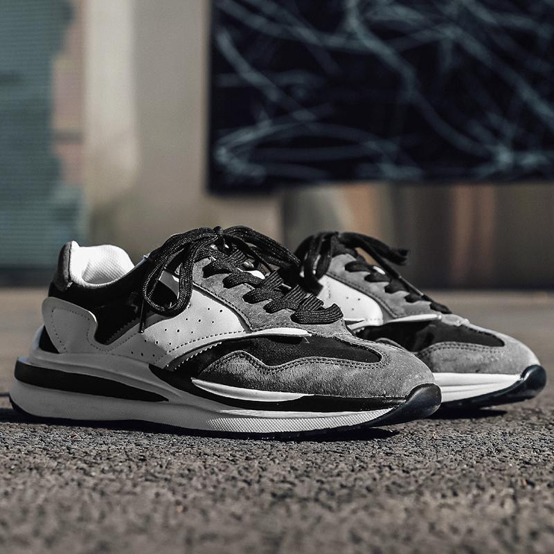 

Niche platform dad shoes autumn men s casual running sneakers breathable Forrest Gump retro trendy shoes waffle duckbill shoes 44