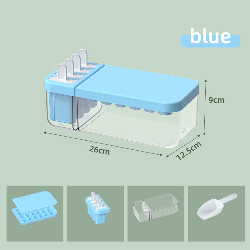 24 Grid Double-layer Ice Cube Mold for Household 2-in-1 Odorless Ice Making Box Ice Ball Ice Making Box