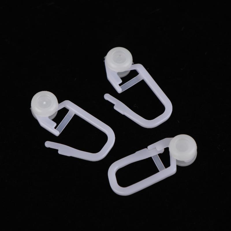 50Pcs Curtain Hanging Ring Track Hooks Universal Bed Window Shades Roller Hangers Blind Sliding Curtain Hooks Accessories