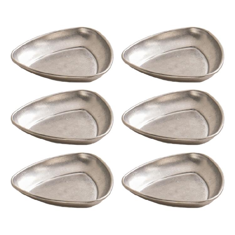 Set Of 6 Unique Stainless Steel Miniature Bowls Appetizer Plates Suitable for Sauces and Seasoning with Easy Cleaning