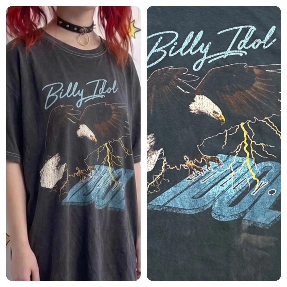 

Billy Idol Tee Concert Band T-Shirt Rock N Roll Retro 80s Style M/L 2XL