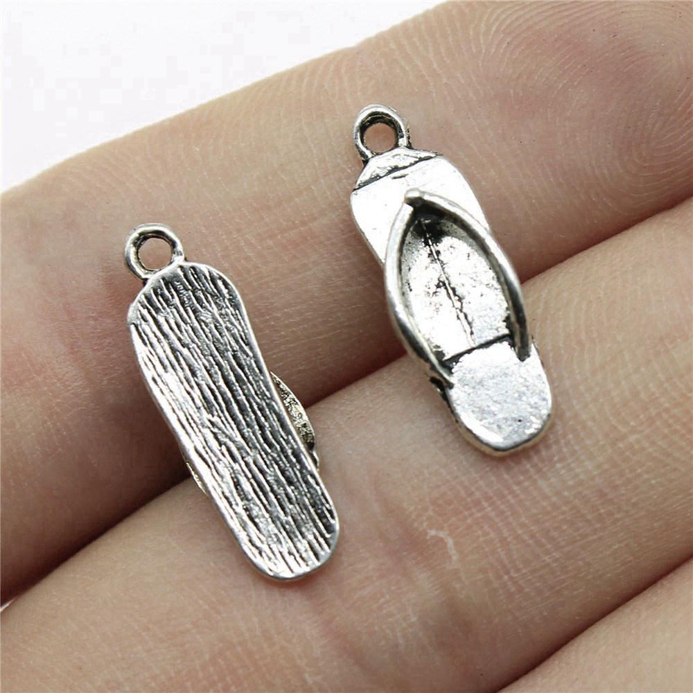 Shoes High Heel Fashion Charm Antique Bronze Zinc Alloy Jewelry Making Supplies for Women Earring Charms Handmade