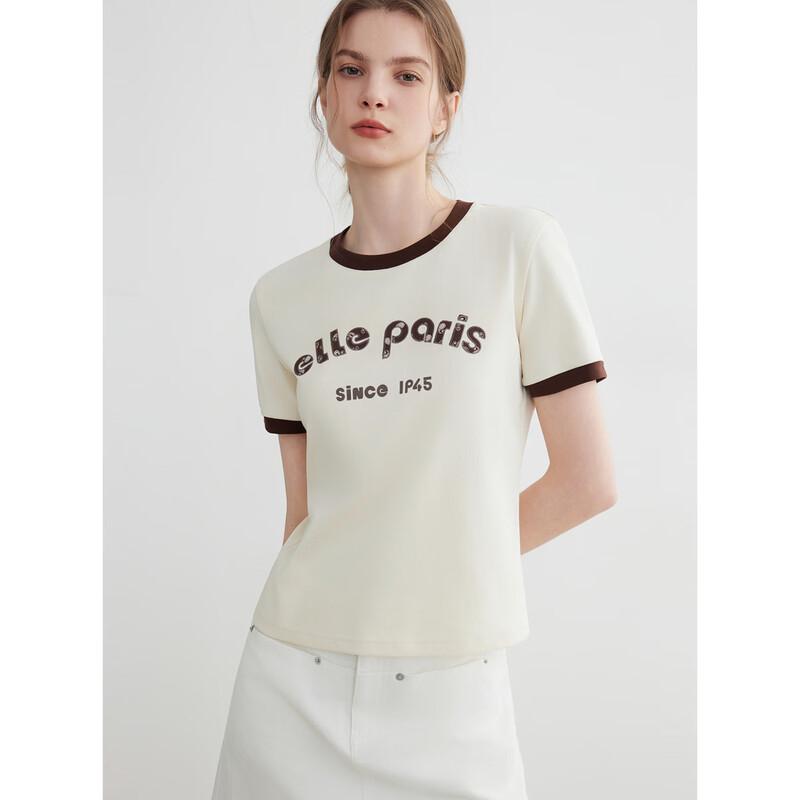 ELLE Women s Color Block Short Sleeve T-Shirt S