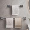 Space-Saving Aluminum Towel Rack: No-Punch Wall-Mounted Bathroom Storage with Single Bar