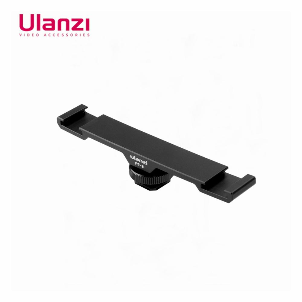 

Ulanzi PT-2 Двойной горячий башмак Крепление Удлинительная панель Двойной кронштейн для DV DSLR камеры Смартфон Микрофон LED