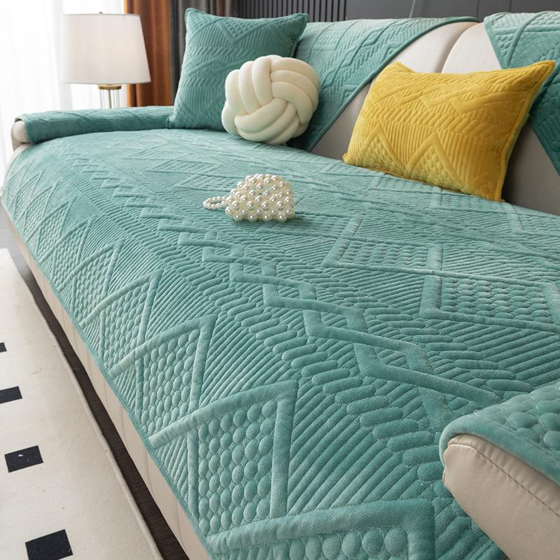 Crystal Fleece Sofa Cushion Autumn And Winter New Plush Seat Cushion Cover Thickened Warm Sofa Cover Cross-Border