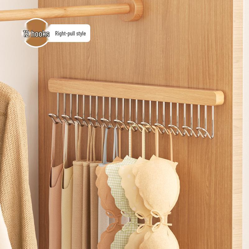 Telescopic Sling Hook Wardrobe Clothes Drying Rack for Underwear and Vest Storage