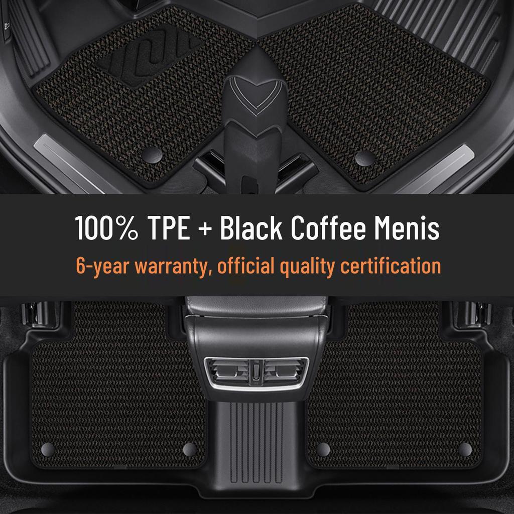 Partially Wrapped TPE Floor Mats for Mazda 3, CX-5, CX-4, CX-30, and Mazda 6